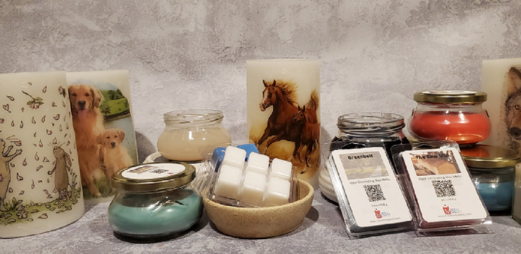 odor eliminating candles, hurricanes, wickless candles and melts