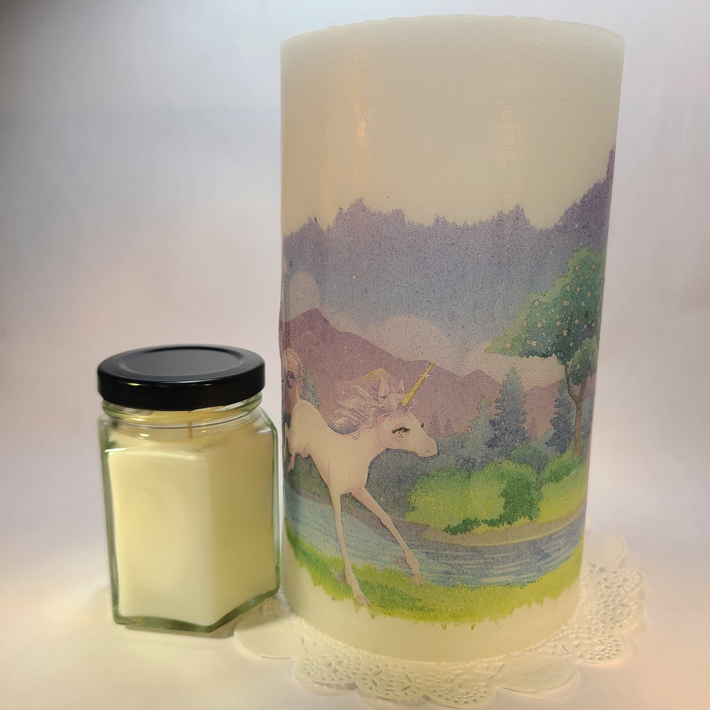 Light Up Your Home with Unbreakable Unicorn Mother and Child Hurricane Candle Shell